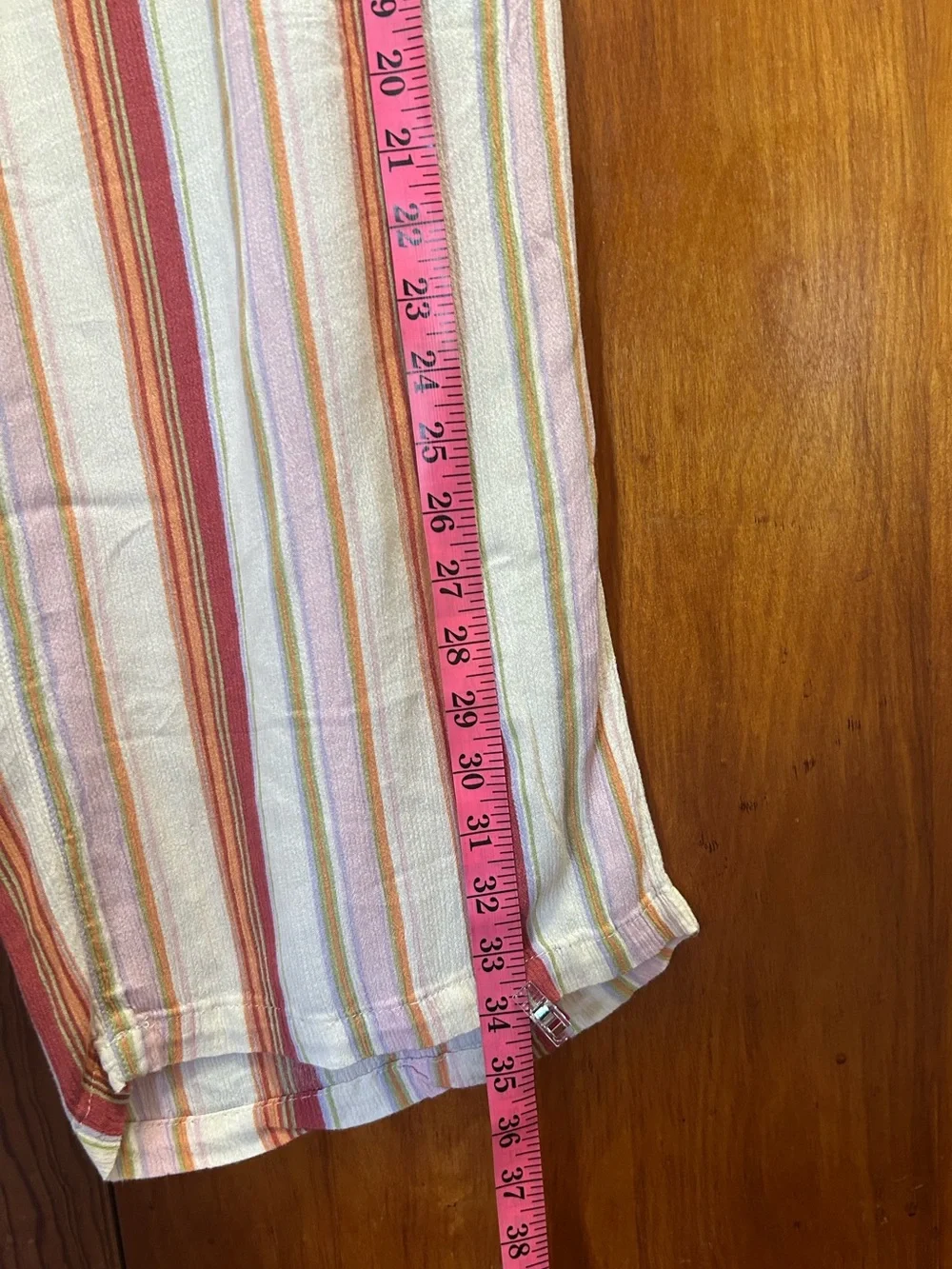 Mudd Striped Wide-Leg Capris in Cream, Red, Orange